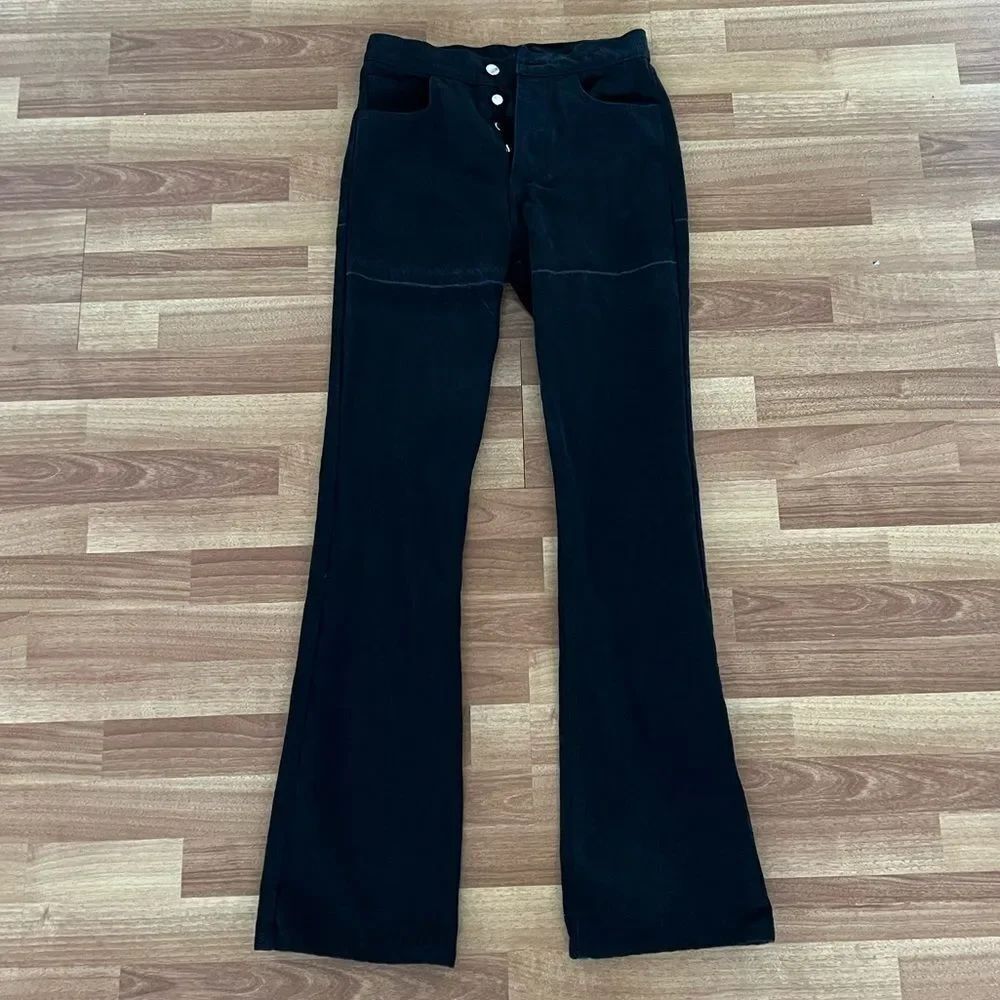 AMIRI faded black denim button fly jeans 27